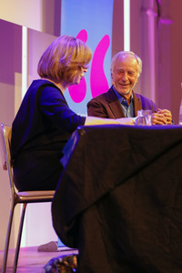 Richard Ford und Ulrich Noethen auf der lit.Cologne Spezial 2023 in Köln