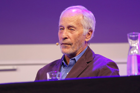 Richard Ford und Ulrich Noethen auf der lit.Cologne Spezial 2023 in Köln