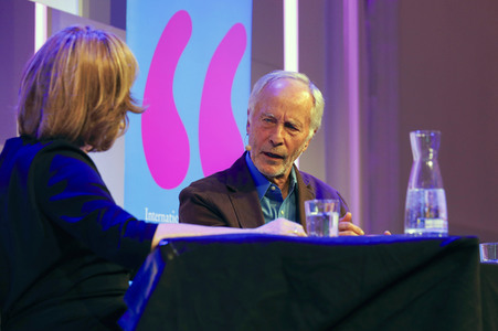 Richard Ford und Ulrich Noethen auf der lit.Cologne Spezial 2023 in Köln