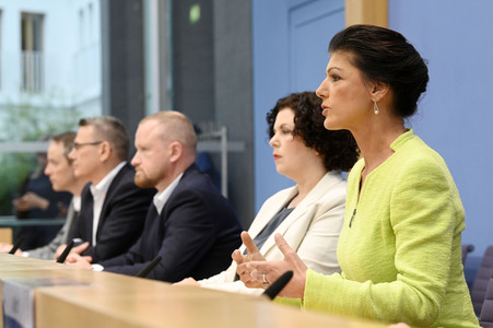 Bundespressekonferenz Gründung des Vereins 'Bündnis Sahra Wagenknecht' in Berlin