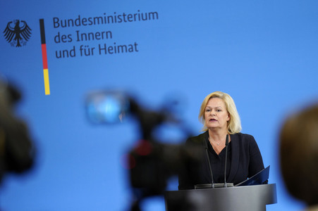 Pressestatement von Nancy Faeser in Berlin