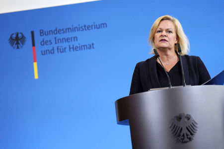 Pressestatement von Nancy Faeser in Berlin