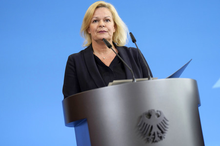 Pressestatement von Nancy Faeser in Berlin