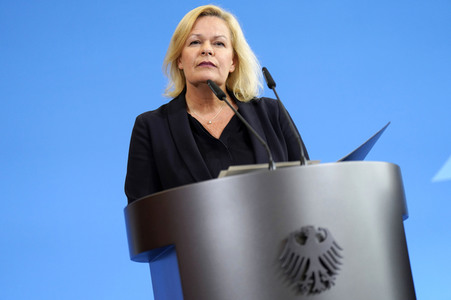 Pressestatement von Nancy Faeser in Berlin