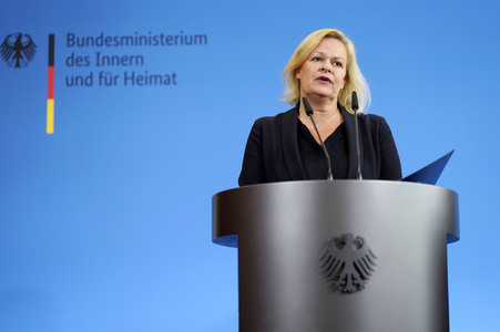 Pressestatement von Nancy Faeser in Berlin
