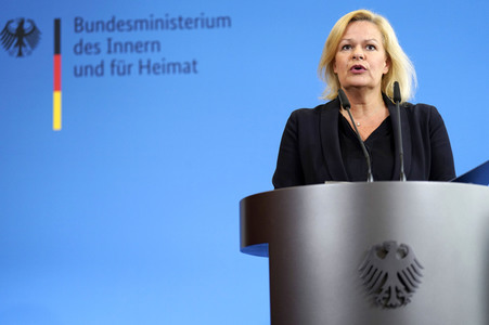 Pressestatement von Nancy Faeser in Berlin