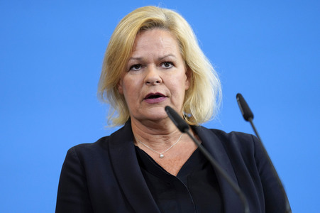 Pressestatement von Nancy Faeser in Berlin