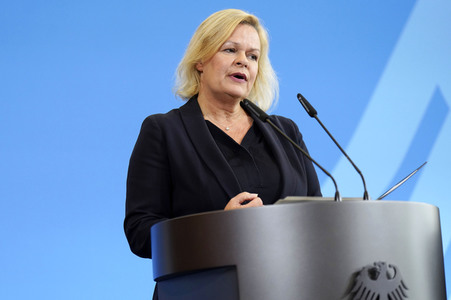 Pressestatement von Nancy Faeser in Berlin