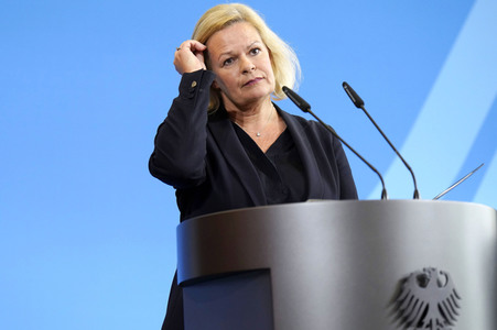 Pressestatement von Nancy Faeser in Berlin