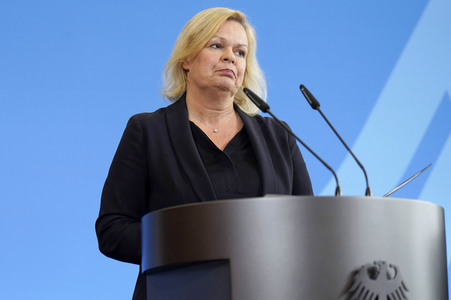 Pressestatement von Nancy Faeser in Berlin