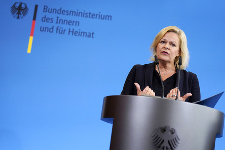 Pressestatement von Nancy Faeser in Berlin