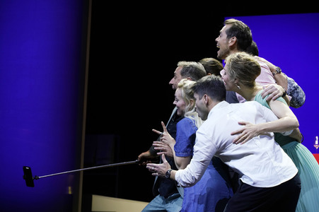 Theaterprobe 'Das perfekte Geheimnis' in Berlin