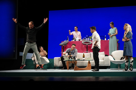 Theaterprobe 'Das perfekte Geheimnis' in Berlin