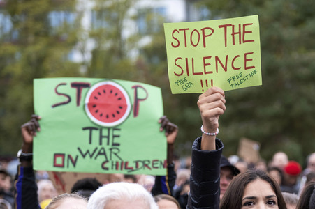 Palästinenser protestieren in Berlin