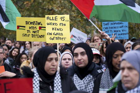 Palästinenser protestieren in Berlin