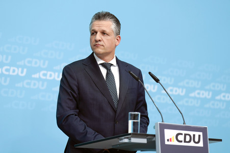 Pressekonferenz nach der Bundesvorstandssitzung der CDU in Berlin