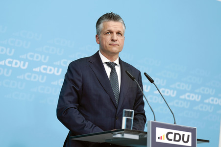 Pressekonferenz nach der Bundesvorstandssitzung der CDU in Berlin