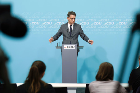 Pressekonferenz nach der Bundesvorstandssitzung der CDU in Berlin