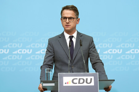 Pressekonferenz nach der Bundesvorstandssitzung der CDU in Berlin