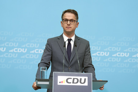 Pressekonferenz nach der Bundesvorstandssitzung der CDU in Berlin