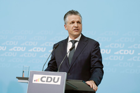 Pressekonferenz nach der Bundesvorstandssitzung der CDU in Berlin