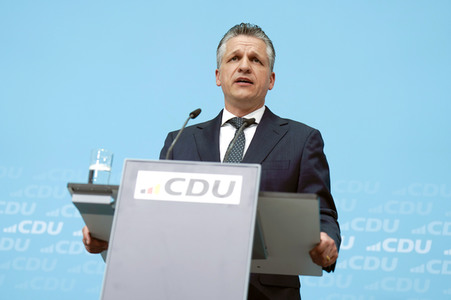 Pressekonferenz nach der Bundesvorstandssitzung der CDU in Berlin