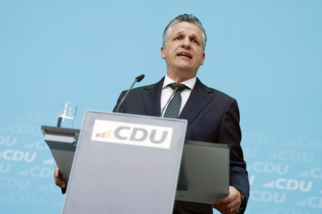 Pressekonferenz nach der Bundesvorstandssitzung der CDU in Berlin