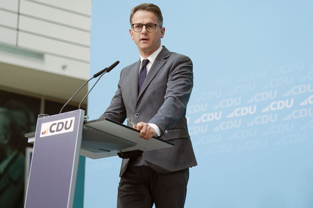 Pressekonferenz nach der Bundesvorstandssitzung der CDU in Berlin