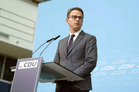 Pressekonferenz nach der Bundesvorstandssitzung der CDU in Berlin