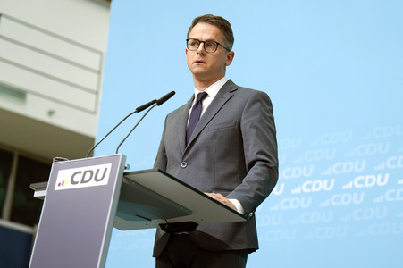 Pressekonferenz nach der Bundesvorstandssitzung der CDU in Berlin