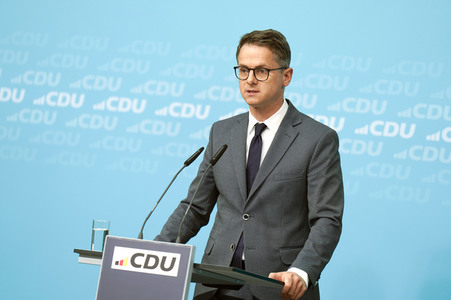 Pressekonferenz nach der Bundesvorstandssitzung der CDU in Berlin