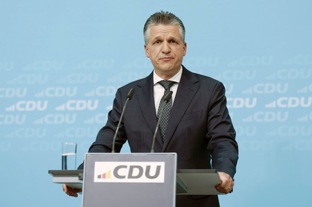 Pressekonferenz nach der Bundesvorstandssitzung der CDU in Berlin