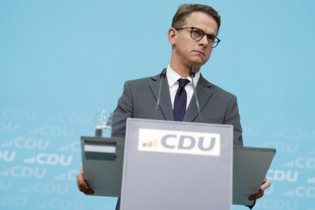 Pressekonferenz nach der Bundesvorstandssitzung der CDU in Berlin