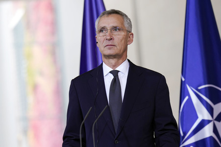 Empfang von Jens Stoltenberg im Kanzleramt in Berlin