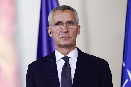 Empfang von Jens Stoltenberg im Kanzleramt in Berlin