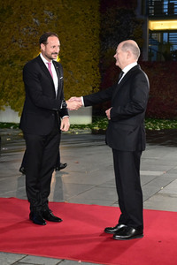 Empfang von Kronprinz Haakon von Norwegen und Kronprinzessin Mette-Marit von Norwegen im Kanzleramt in Berlin