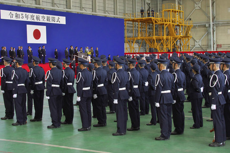 Zeremoine der Air Self-Defense Force in Sayama