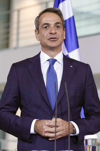 Empfang von Kyriakos Mitsotakis im Kanzleramt in Berlin