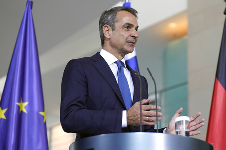Empfang von Kyriakos Mitsotakis im Kanzleramt in Berlin