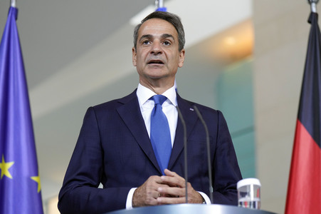 Empfang von Kyriakos Mitsotakis im Kanzleramt in Berlin