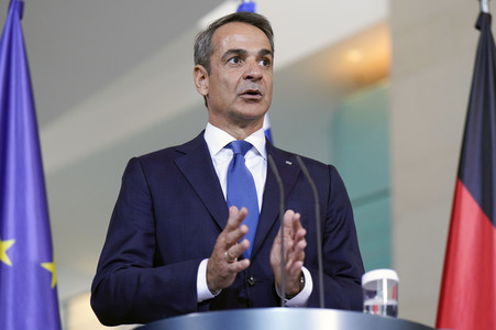 Empfang von Kyriakos Mitsotakis im Kanzleramt in Berlin