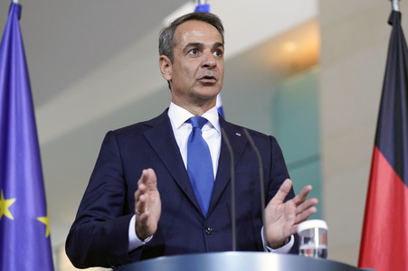Empfang von Kyriakos Mitsotakis im Kanzleramt in Berlin