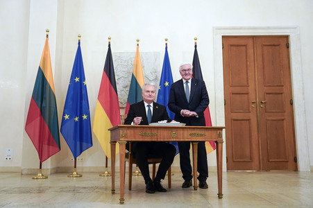 Empfang von Gitanas Nauseda im Schloss Bellevue in Berlin