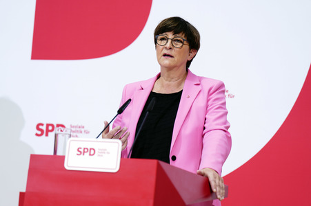 Pressekonferenz der SPD zu Beratungen aktueller Themen in Berlin