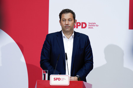 Pressekonferenz der SPD zu Beratungen aktueller Themen in Berlin