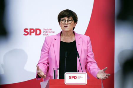 Pressekonferenz der SPD zu Beratungen aktueller Themen in Berlin