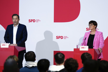 Pressekonferenz der SPD zu Beratungen aktueller Themen in Berlin