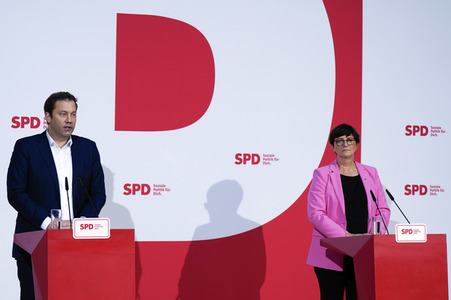 Pressekonferenz der SPD zu Beratungen aktueller Themen in Berlin