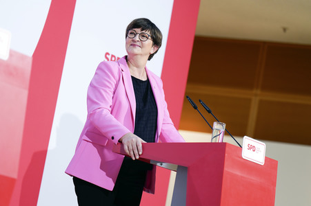 Pressekonferenz der SPD zu Beratungen aktueller Themen in Berlin
