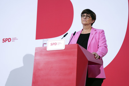 Pressekonferenz der SPD zu Beratungen aktueller Themen in Berlin